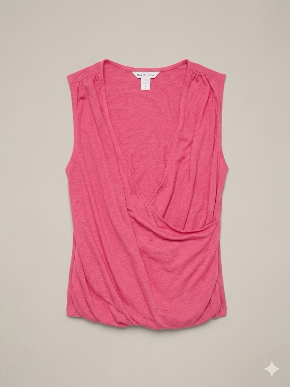 Athleta Breezy Wrap Athleisure Tank Top Pink Size Small EUC